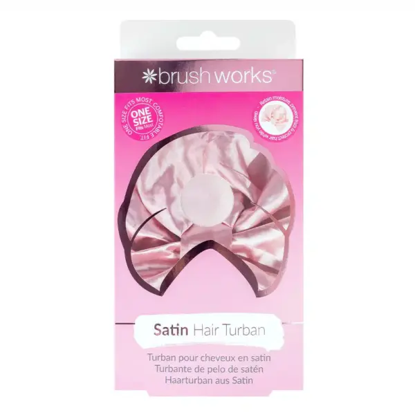 BW- SATIN HAIR TURBAN