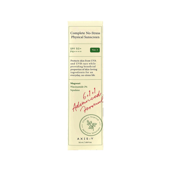 AXIS-Y Complete Physical Sunscreen SPF50+ 50ml
AXIS-Y واقي شمس بعامل حماية من الشمس SPF50+ 50 مل