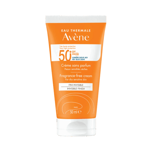 Avene Ultra Broad Spectrum SPF50+ Fragrance Free Cream 8H Hydration 50ml
آفين كريم واقي من الشمس بعامل حماية +SPF50 بدون عطر