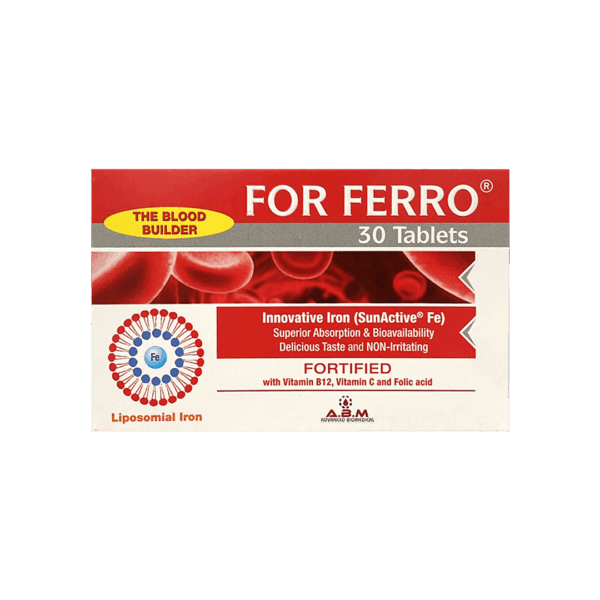 A.B.M For Ferro 30 Tablets
الطب الحيوي المتقدم- لـ حديدي 30 قرصًا