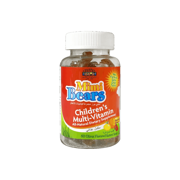 MiniBears Children's Multi Vitamin 60 Citrus Flavored Gummies
ميني بيرز - 60 علكات بنكهة الحمضيات للأطفال متعددة الفيتامينات
