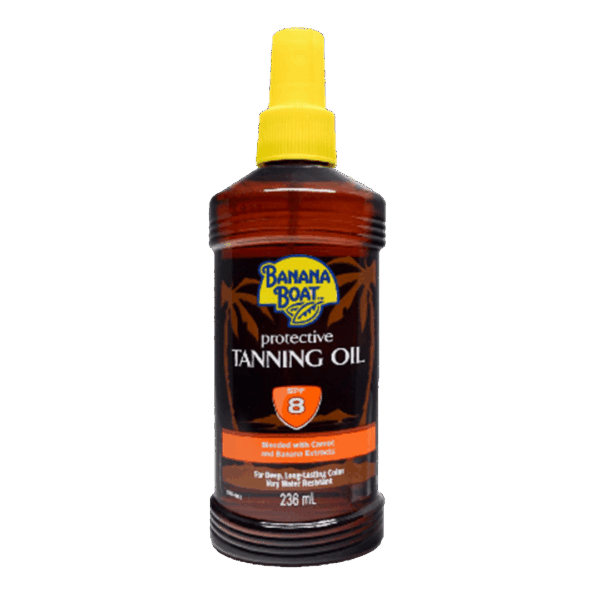 Banana Boat Protective Tanning Oil SPF8 236ml
بنانا بوتزيت تسمير واقي بعامل حماية من الشمس 236 مل SPF8