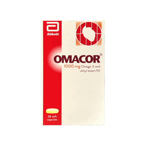 Abbott Omacor 1000mg 28 Soft Capsules
ابوت- اوماكور 1000 مجم 28 قرص ناعم